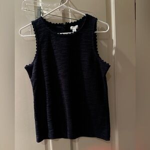 Women’s J.Crew navy sleeveless top size XS.